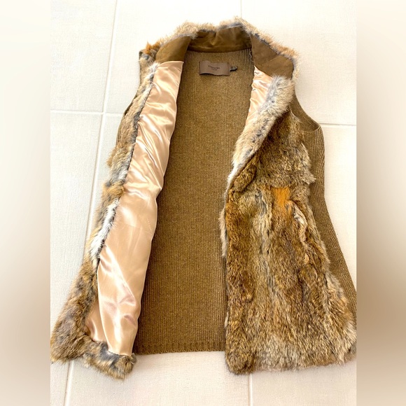 100% Authentic Rabbit fur vest size M - Picture 2 of 6